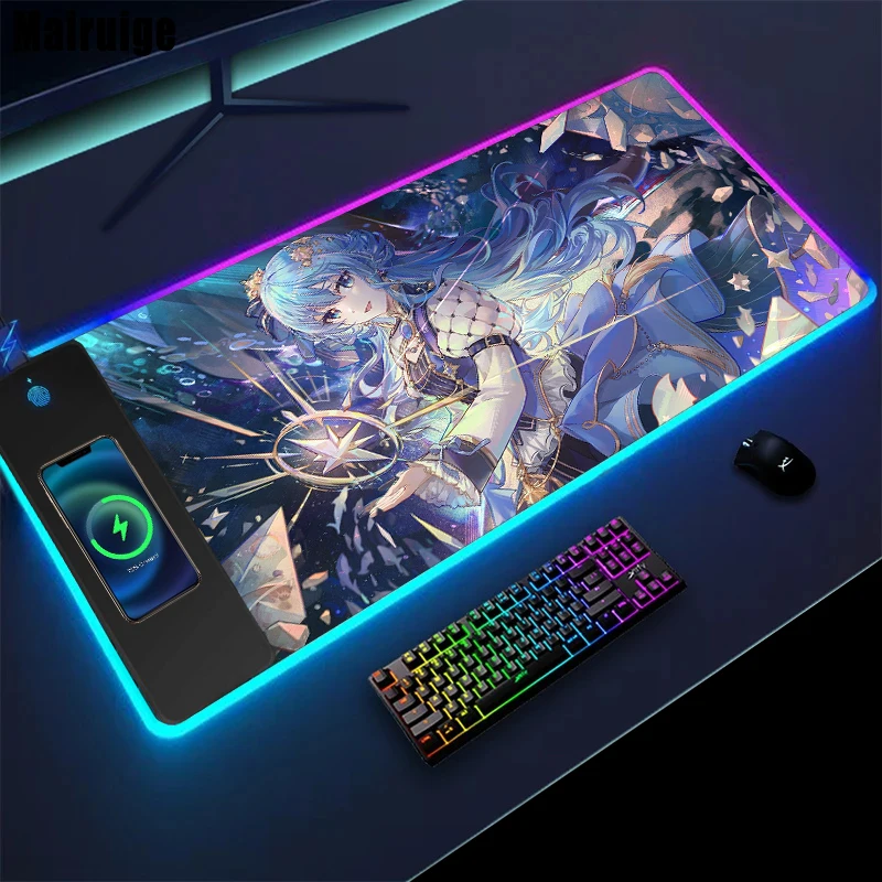 

Mairuige Mouse Pad Mobile Wireless Charging Hoshimachi Suisei Mousepad Anime Pc Setup Accessories Hololive Desk Pad Office