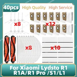 Pièces de rechange pour Xiaomi Lysie R1/Rl'autorisation/R1 Pro/l's/L1, brosse latérale principale, filtre Hepa, tampon de vadrouille, sac à poussière