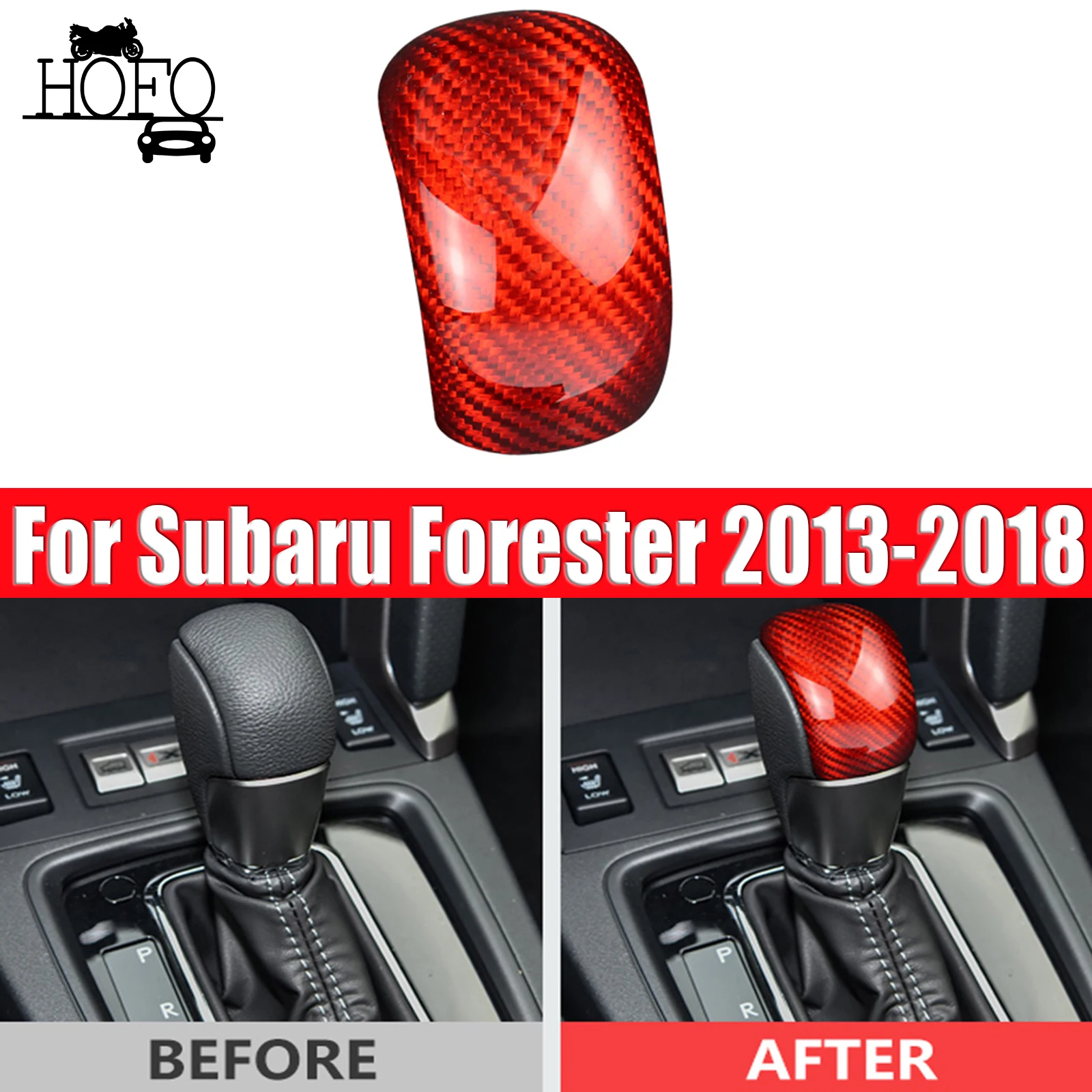 Center Console Gear Shift Knob Cover Trim For Subaru Forester 2013-2018
