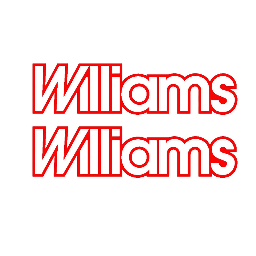 2pcs Williams Stickers for Clio 1 2 3 Sport 172 182