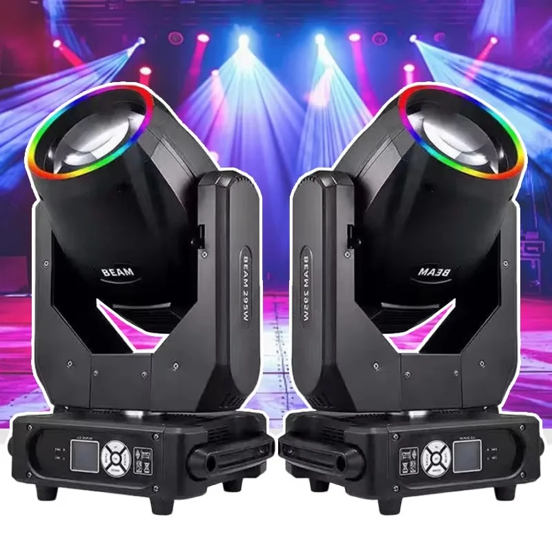 

[Hot Sale] Professional 295W Moving Head Beam Light For Wedding DJ Disco & Warehouse Stage DMX512 Control With Halo Luz De Cabez