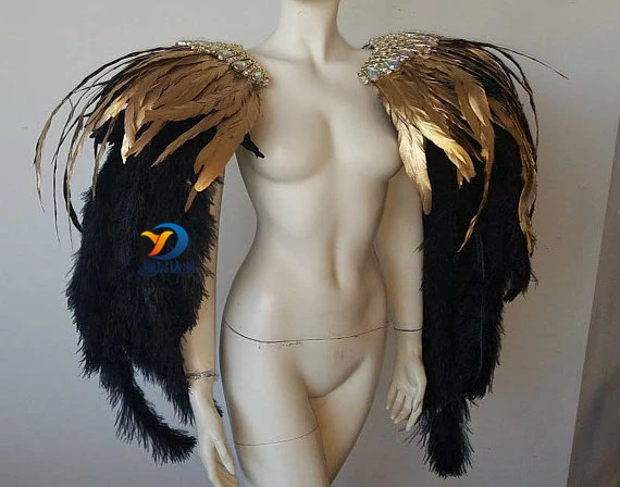 Customized model catwalk feather shawl wings angel catwalk feather shawl model catwalk cape stage performance