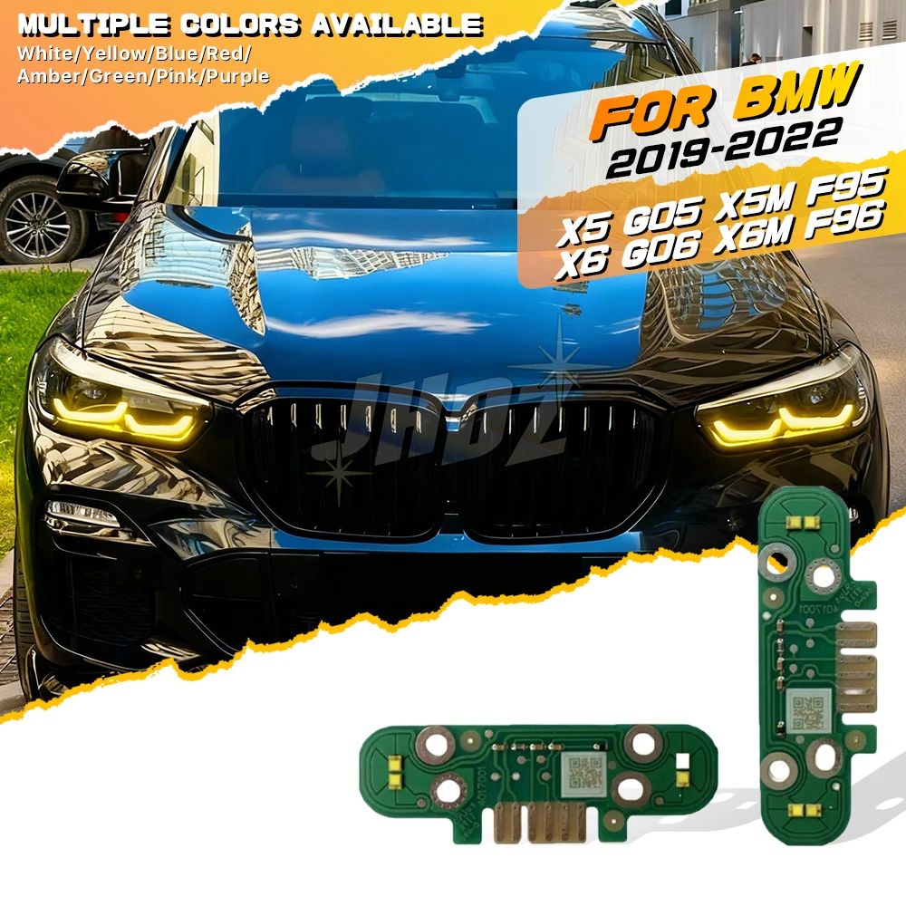 

Amber Yellow Red Angel Eyes LED DRL Board Module For BMW X5 G05 X5M F95 X6 G06 X6M F96 Non-Laser Headlight Daytime Running Light