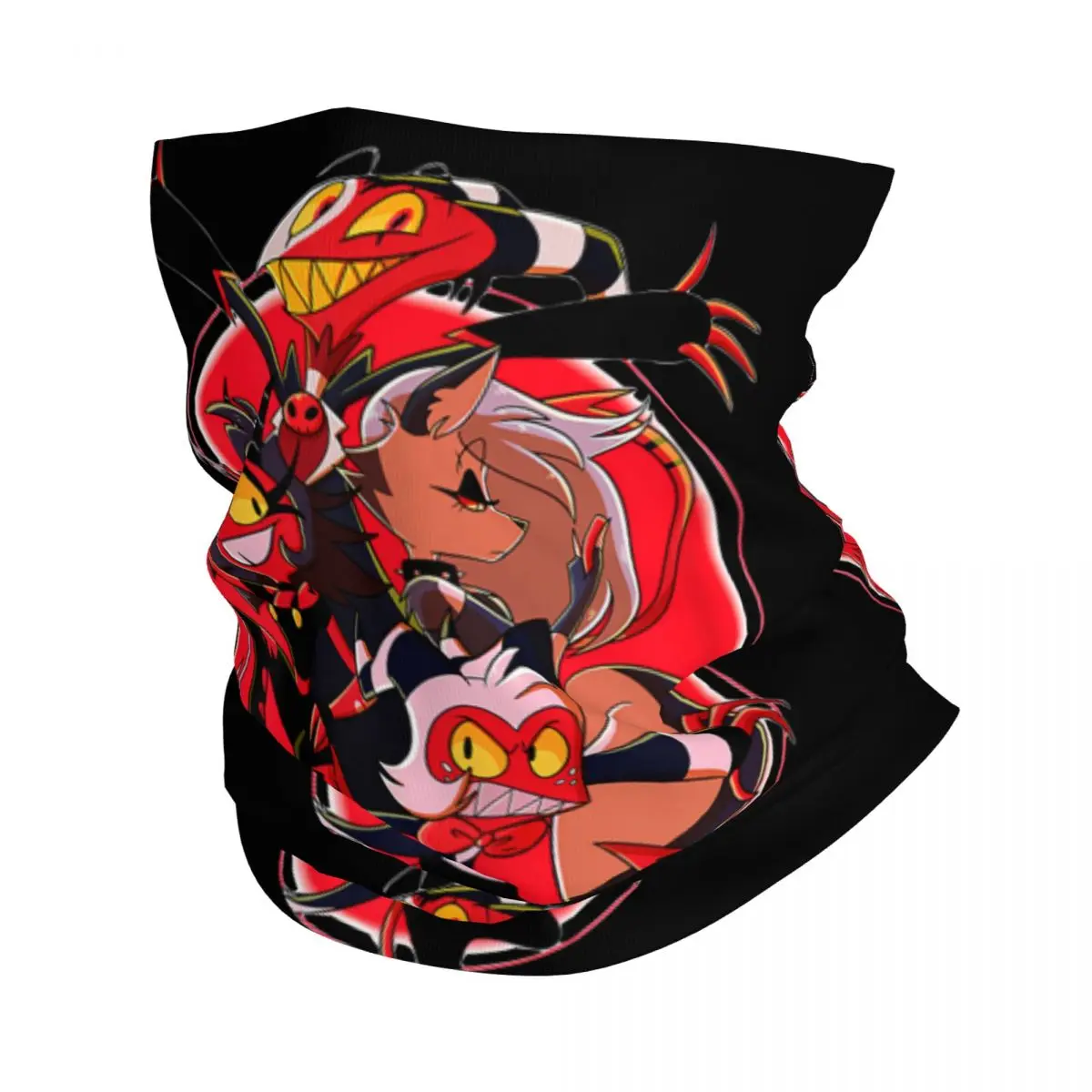 

Helluva Boss Anime Bandana Neck Gaiter Printed Moxxie Millie Blitzo Face Scarf Warm Headband Running Unisex Adult Breathable