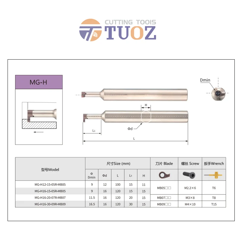 MG-H12-10-05R MG-H12-16-05R أداة الحز الداخلي MG-H 12-15 12-20 16-15 16-20 16-25 16-30 -07R -09R مخرطة القاطع حامل CNC