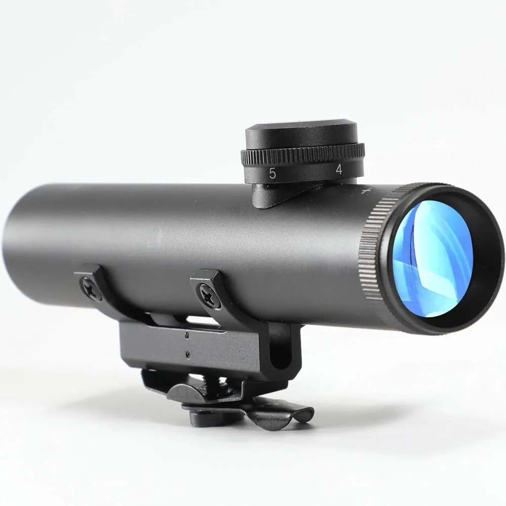 

Rifle Scope 4x20, Carry Handle Rifle Scope, Mil Dot Reticle and BDC Turret, Peep Sight Mount, Retro A2 Style