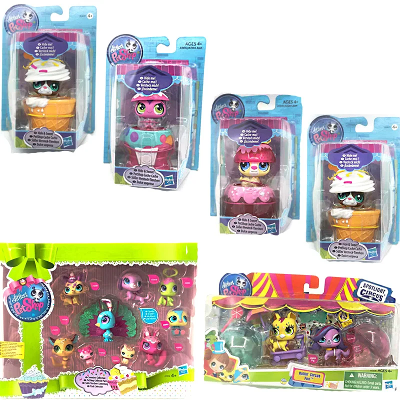 

Hasbro LittlestPet Shop Q Version of The Small Pet House Cute Cartoon Animals Dogs and Cats Children's Toy Ornaments