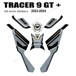 Tracer 9GT Motorcycle Accessories Tank Pad 3D Epoxy Resin Tank Side Protection Stickers for Tracer 9 GT+ 2023 2024