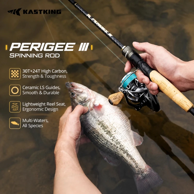 KastKing First Moon 3 Versatile Fishing Rod, 30T+24T High‑Strength Blank, Ceramic LS Guides Ergonomic Light Reel S·eat