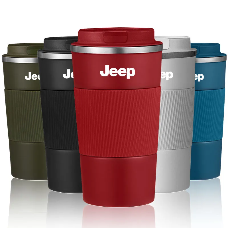 Mug stainless steel coffee cup hot mug Car Vacuum Flask Travel For Jeep Renegade Patriot Wrangler Cherokee Compass Renegade JK