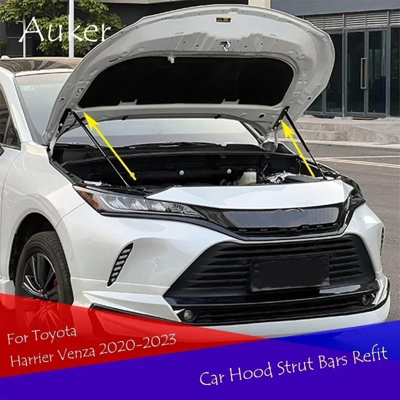 For Toyota Harrier Venza 2020-2025 Car Bonnet Hood Lift Hydraulic Rod Strut Spring Shock Bars Bracket Car-styling