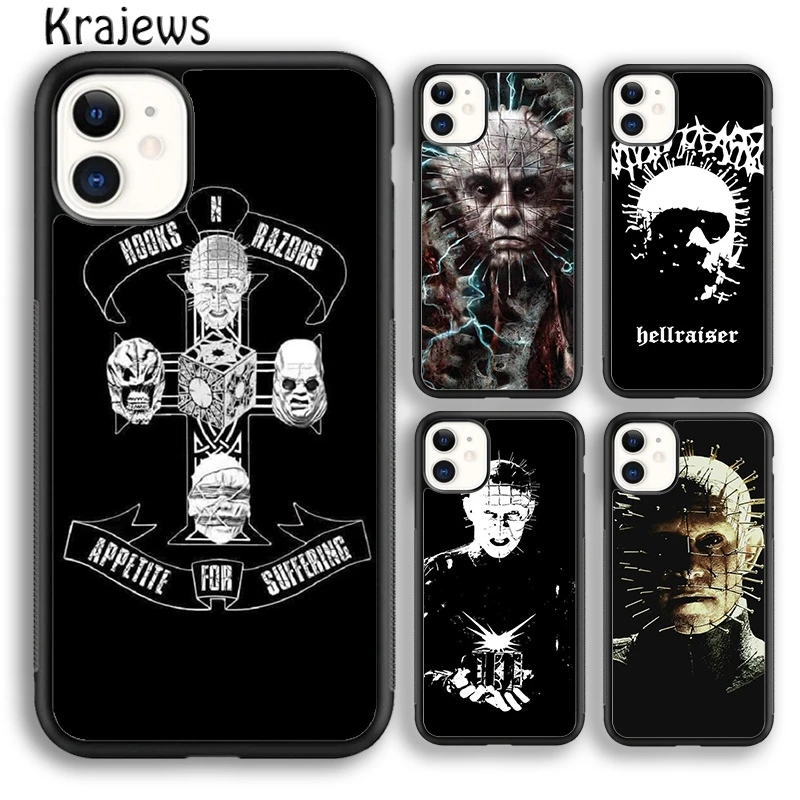 Krajews Hellraiser Phone Case Cover For iPhone 16 15 14 plus XS XR 11 12 mini 13 pro max coque Shell Fundas