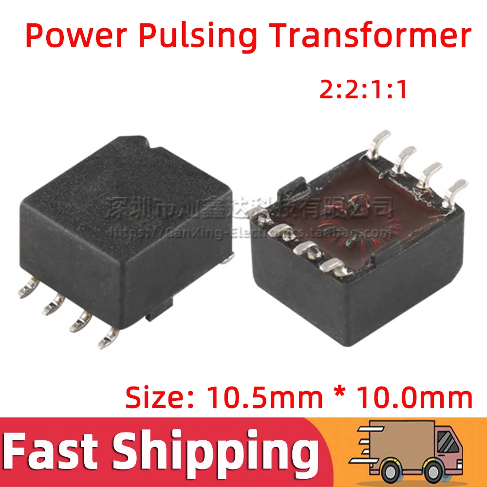 

2pcs 5024X028 SMD High Frequency Power Pulsing Transformer 30mH Turns Ratio 2:2:1:1 Isolated Dual Winding Interface Transformer