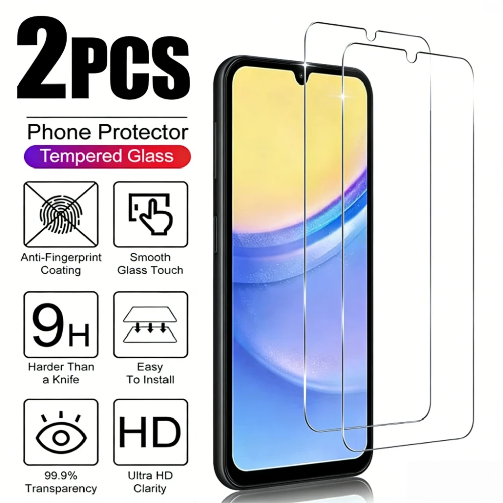 2PCS Tempered Glass…