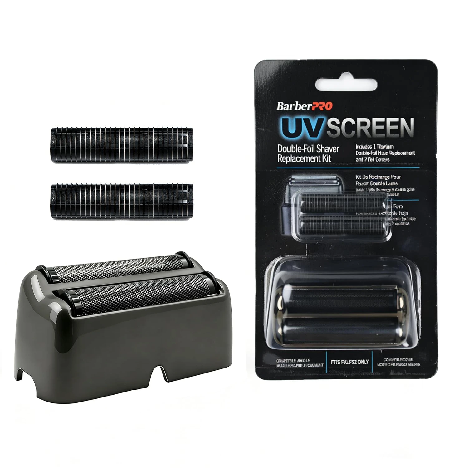

Replacement Foil and Cutter Fit for BaBylissPRO UV Double Foil Shavers - Replacement Head For use with UV Foil Shavers ONLY