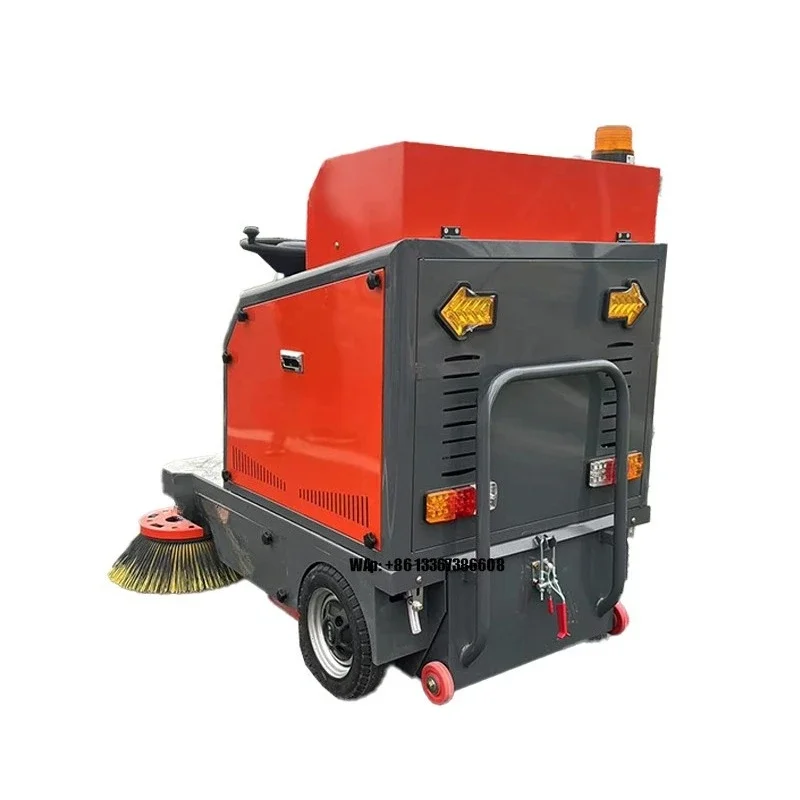 Heavy Duty 48V Ride-On Sweeper New Condition Electric Floor Cleaning Machine for Outdoor Industrial Use