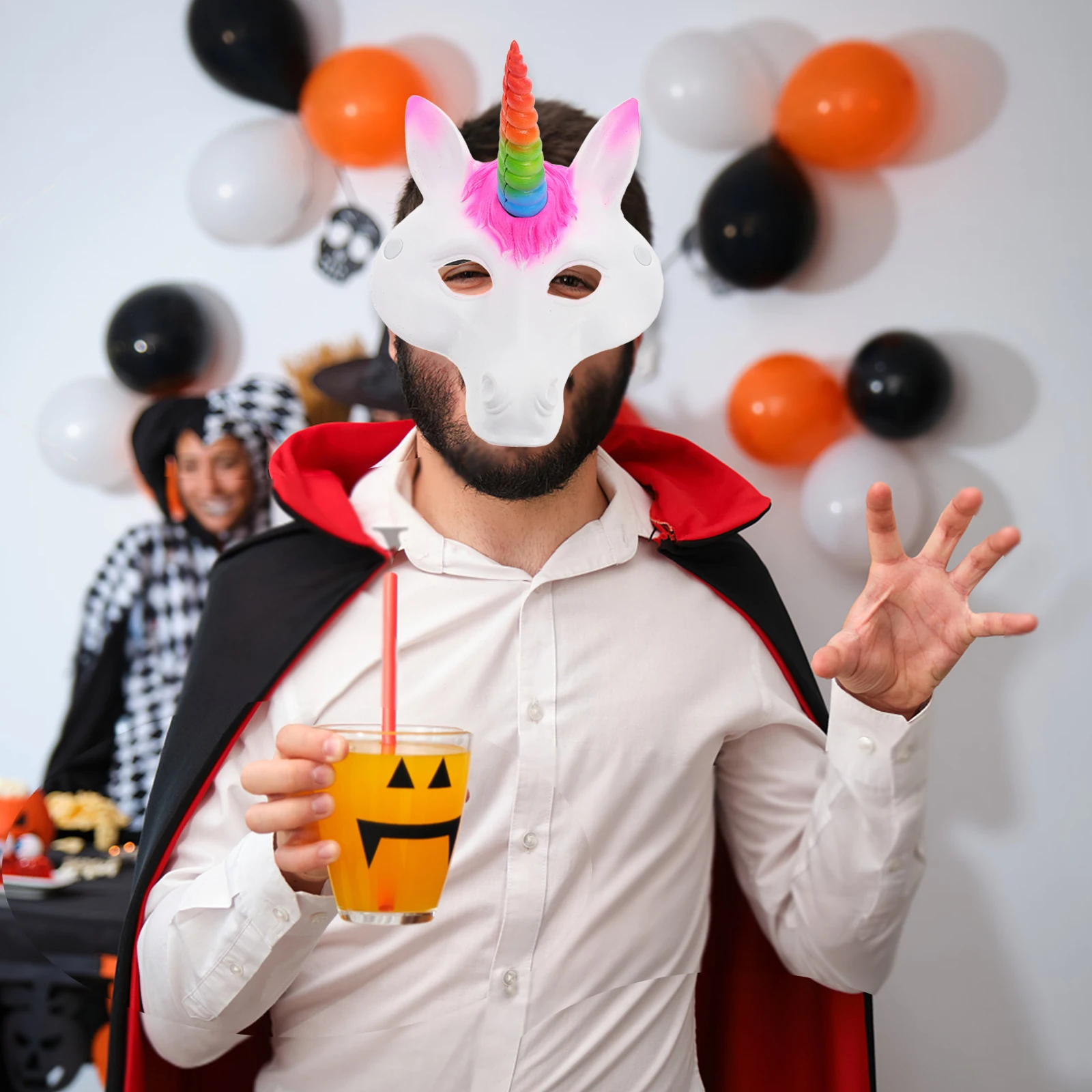 

Unicorn Mask 3D PU Foam Lightweight Funny Masks for Kids Adults Halloween Masquerade Party Retro Novelty Costumes