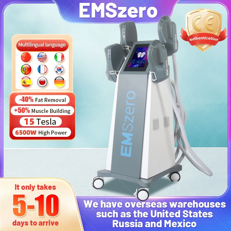 EMSZero Neo 6500W HI-EMT Weight Lose Body Slimming Muscle Building Shape body sculpting EMS CE 15 Electromagnetic Coil Stimulate