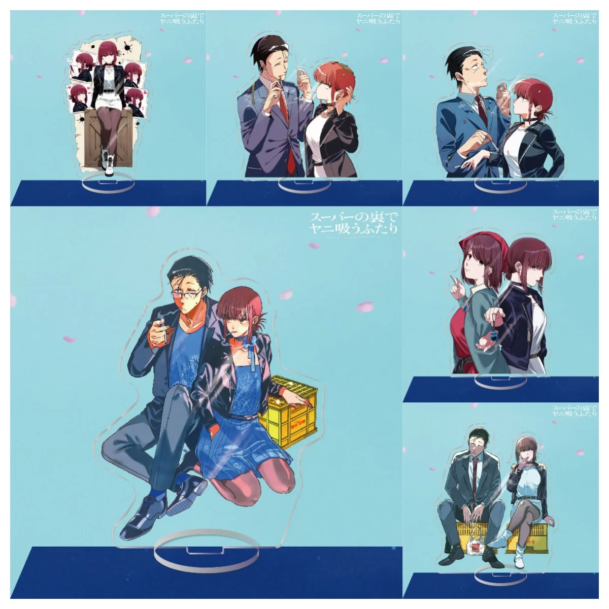 Anime Smoking Behind the Supermarket Acrylic Stand Keychain Decoration Desk Figure Display Fan Gift Goods Birthday Collection