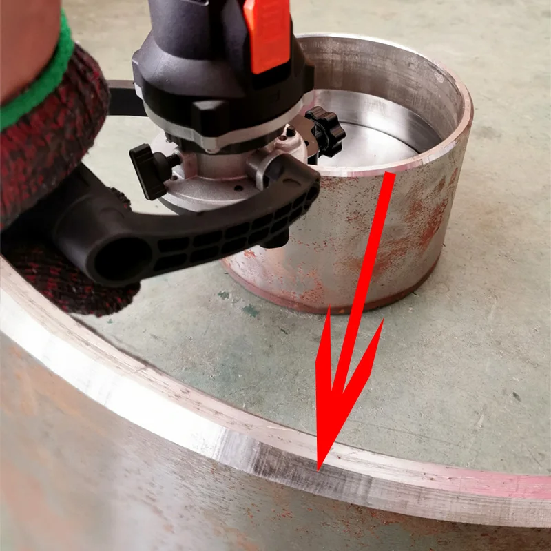 Nieuwe Handheld Multifunctionele Elektrische Stalen Plaat Afschuinmachine AC 220V Lineaire Boog Ronde Buis Afschuinen Rand Frezen