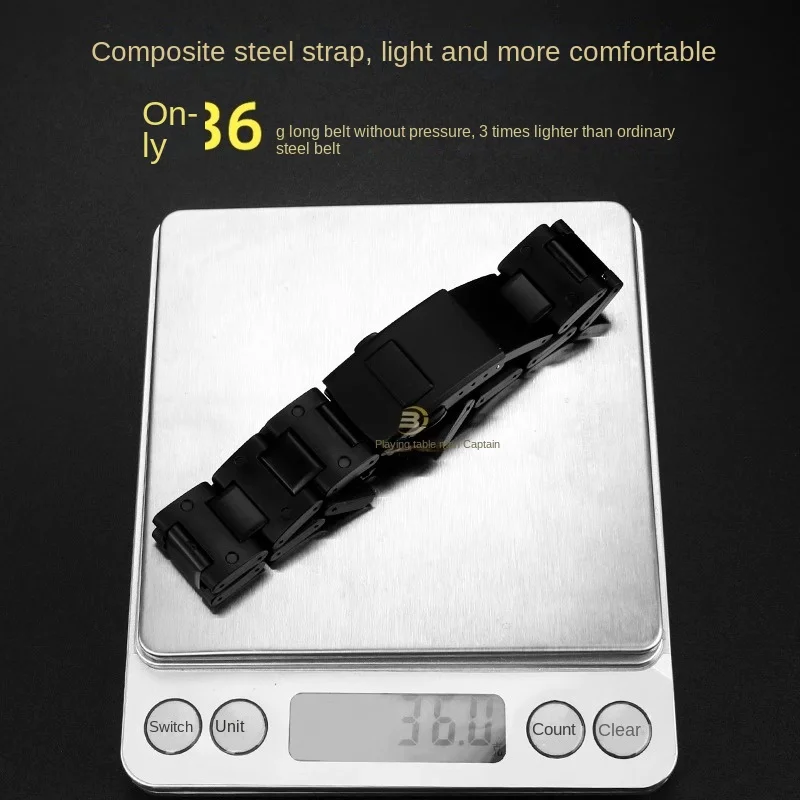 حزام ساعة من الفولاذ البلاستيكي المركب خفيف الوزن لساعة كاسيو GW-B5600 DW5600MS DW6900 GA2100 سوار تعديل أسود وأحمر