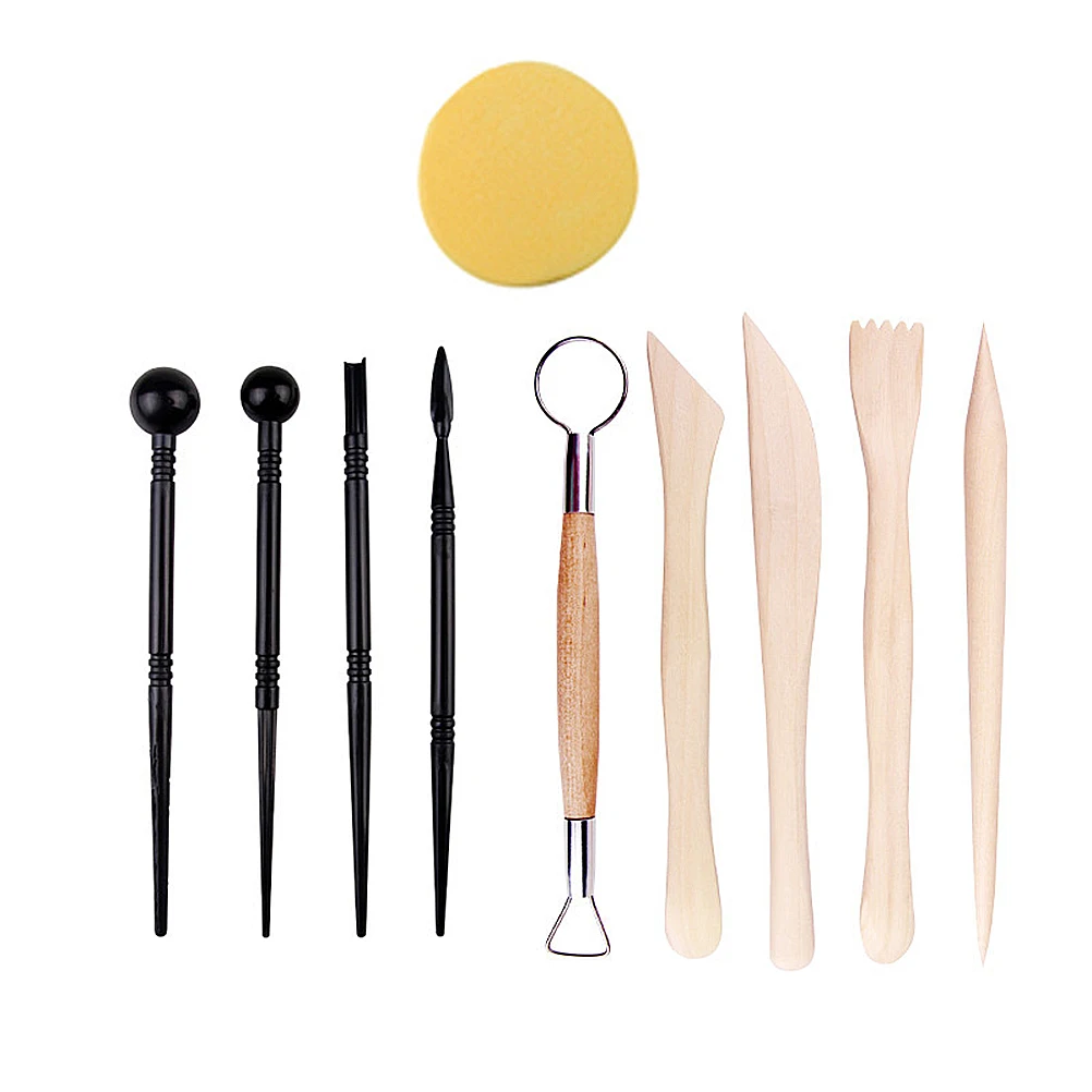 

24pcs Pottery Tools Set Multifunction Ceramic Carving Kit For Clay Sculpting Air Dry Polymer Plasticine Lightweight Silicone