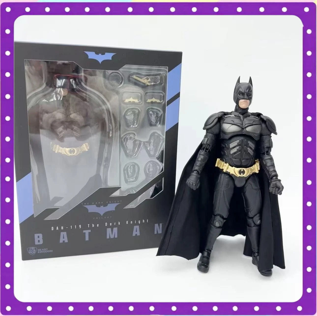 

In stock Beast Kingdom DC Bell Keaton Pattinson Big Ben Clooney Batman Mobile Doll Handmade Gift Collection