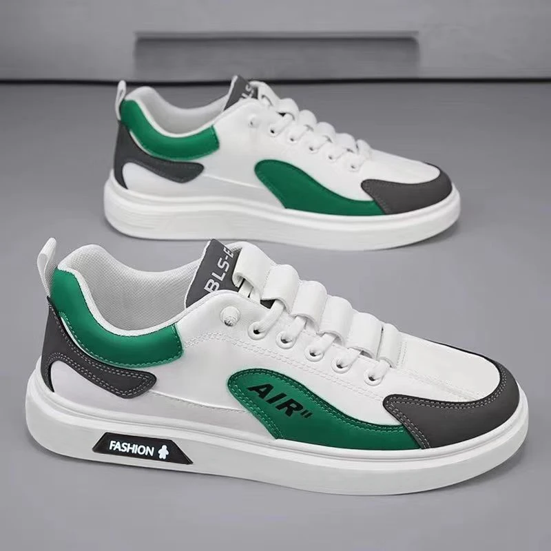 New 2026 Men's Casual Shoes Leather Surface Comfortable Fashionable Spring Autumn Sports Shoes Versatile round Toe Flat Heel