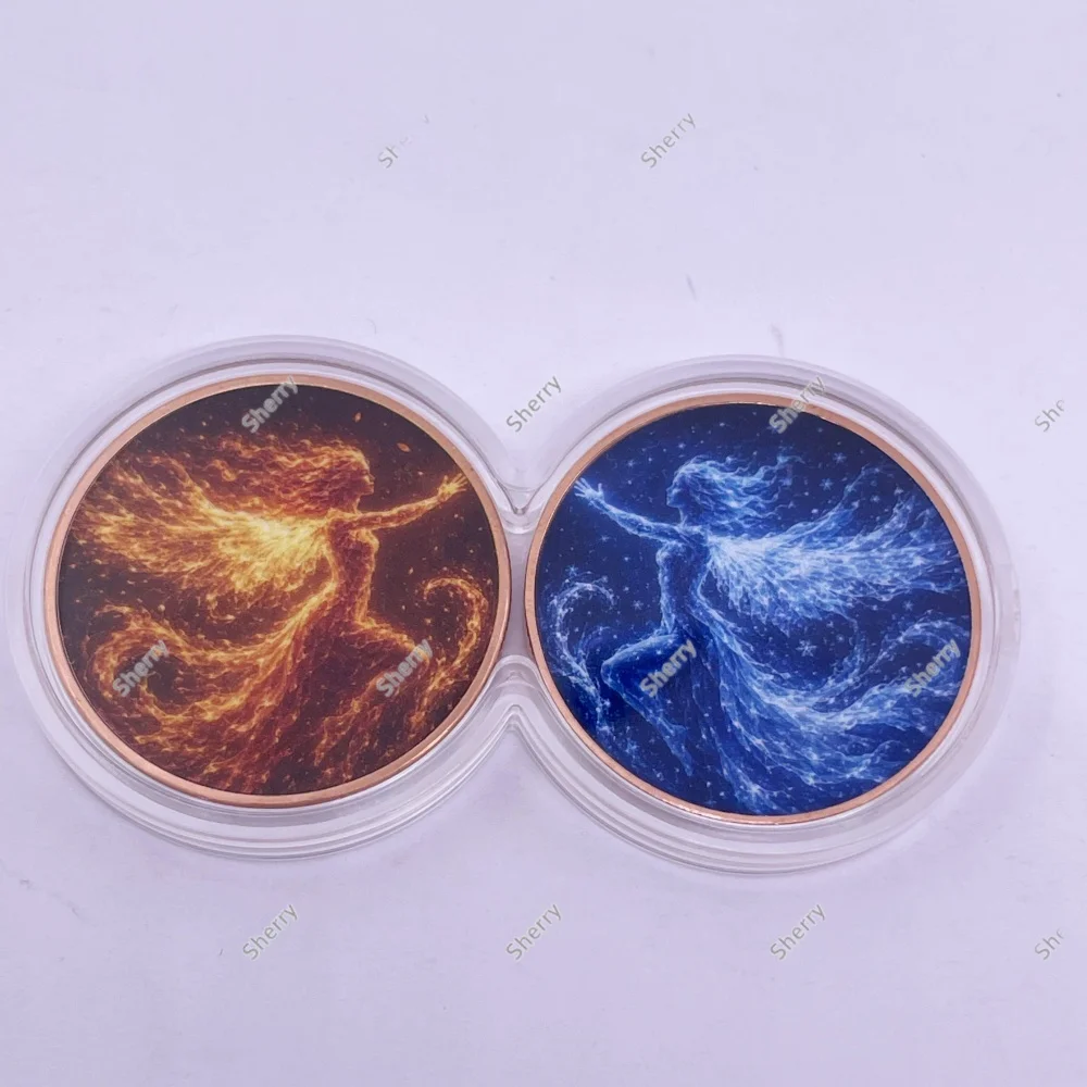 Fantasy Dragon 1oz .999 Copper Commemorative Coin Fire Ice Galaxy Dragon Medal Metal Collectible Coin Collection Souvenir Gift - view 3