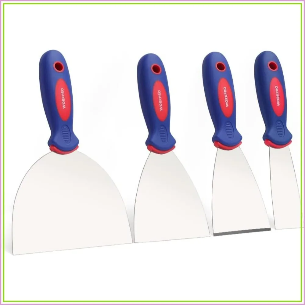 

4-Piece Putty Knife Set, Stainless Steel - Drywall, Spackle, Taping, Scraping, 1.5", 3", 4", 6"