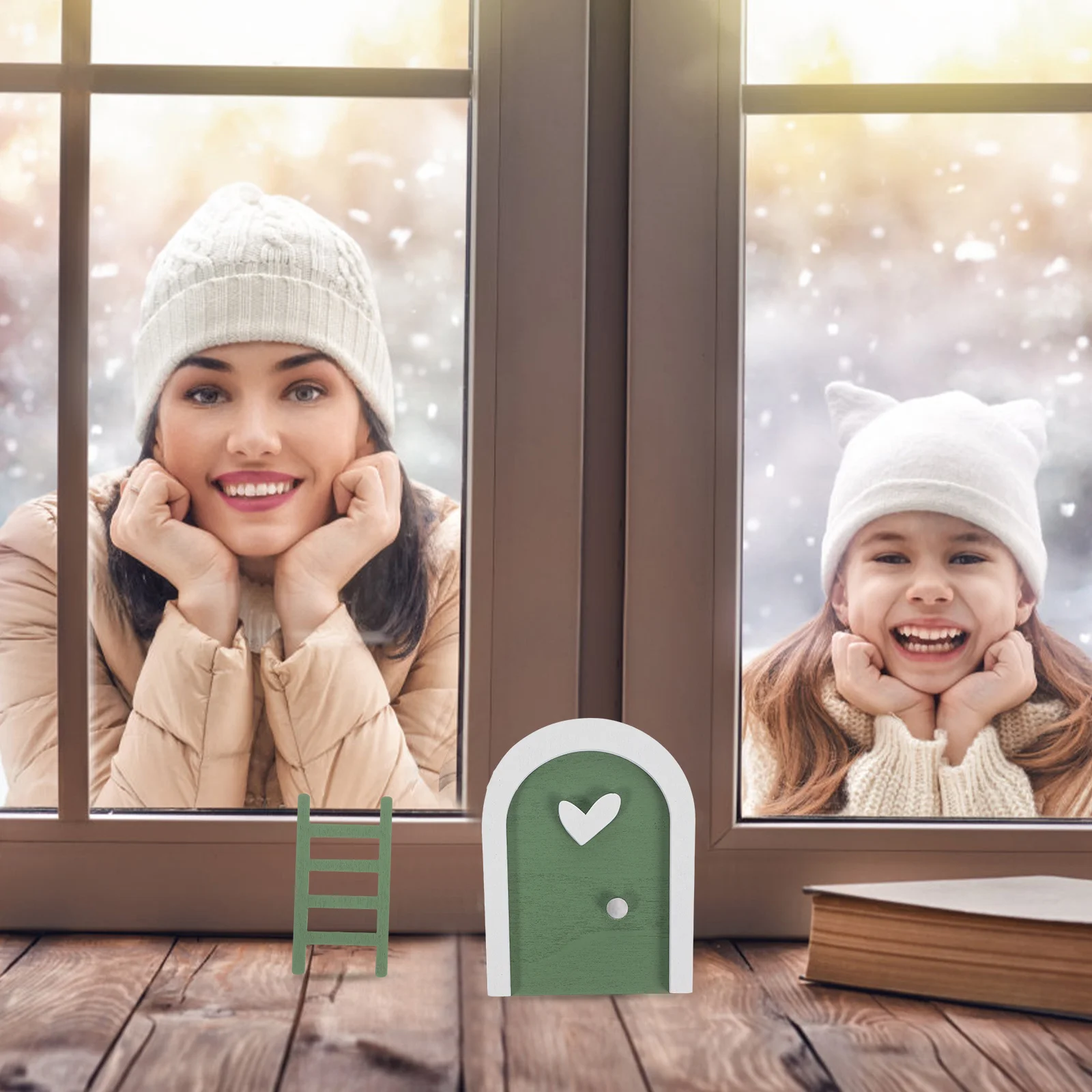 

1 set 1 Set Miniature Wooden Fairy Door Garden Decor Tree Hanging Ornament For Kids Photography Prop Craft Accessory