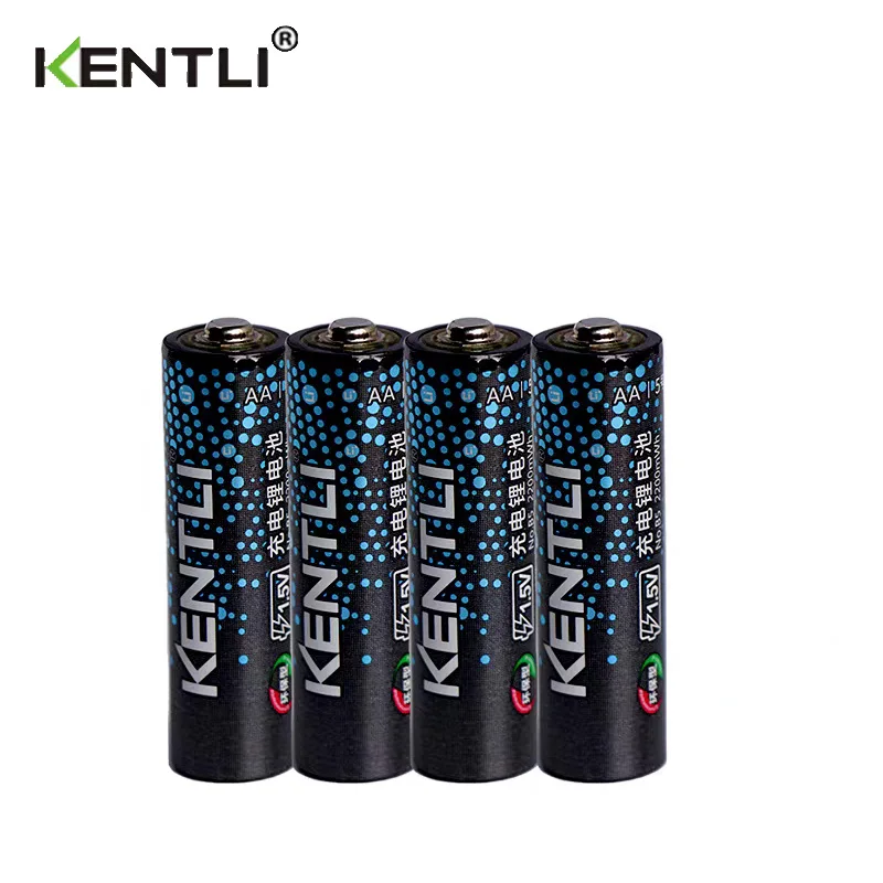 

KENTLI 1.5v 3200mwh & 900mwh rechargeable batteries aa aaa battery with smart charger For wireless microphone camera ect