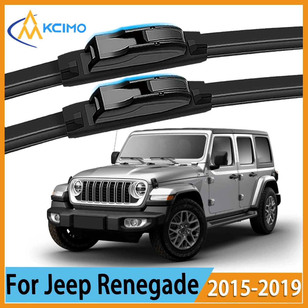 

Essential Safety Pair 2 Front Wiper Blades for Jeep Renegade 2015 - 2019 All-Weather Clarity Durable Easy to Install