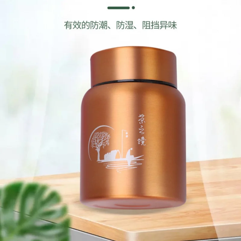 [ ] الغذاء الصف 201 الفولاذ المقاوم للصدأ الشاي جديد سميكة مختومة خزان مقاوم للرطوبة المحمولة