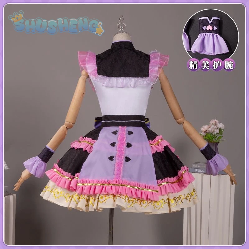 Manaka Laala Cosplay Anime Pripara Costume Gothic Lolita dress Wrist protection stocking accessories Halloween party girl unifor