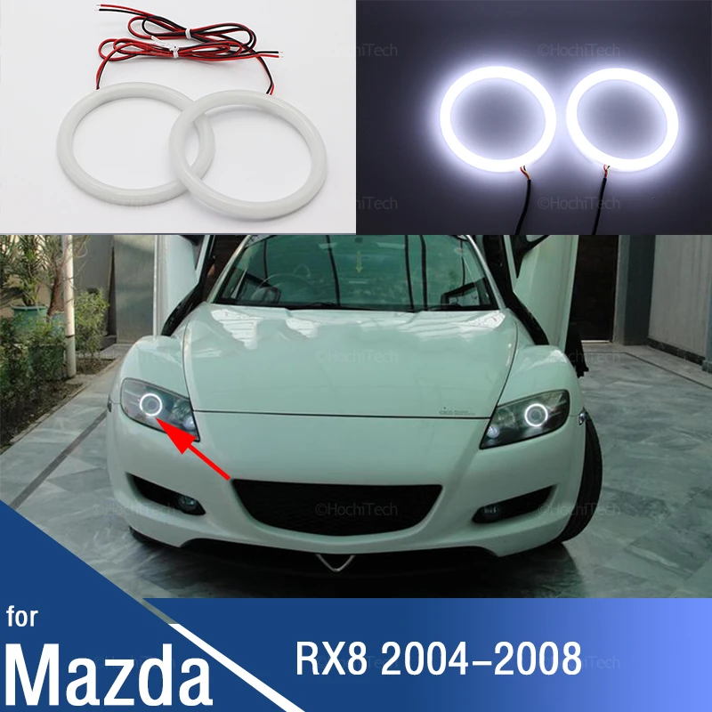 

Для Mazda RX8 Rx-8 2004-2008 автомобильные аксессуары Ультра ярсветильник дневной свет DRL хлопок ангельские глаза комплект демонических глаз теплый белый кольцо с ореолом