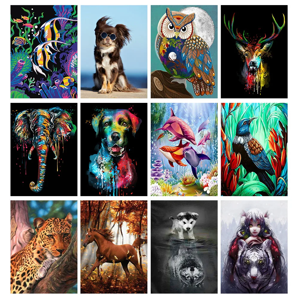 Diamond Painting Mosaic Cross Stitch Living Room Bedroom Painting Full of Diamond Explosion Models animal DIY Diamond Painting