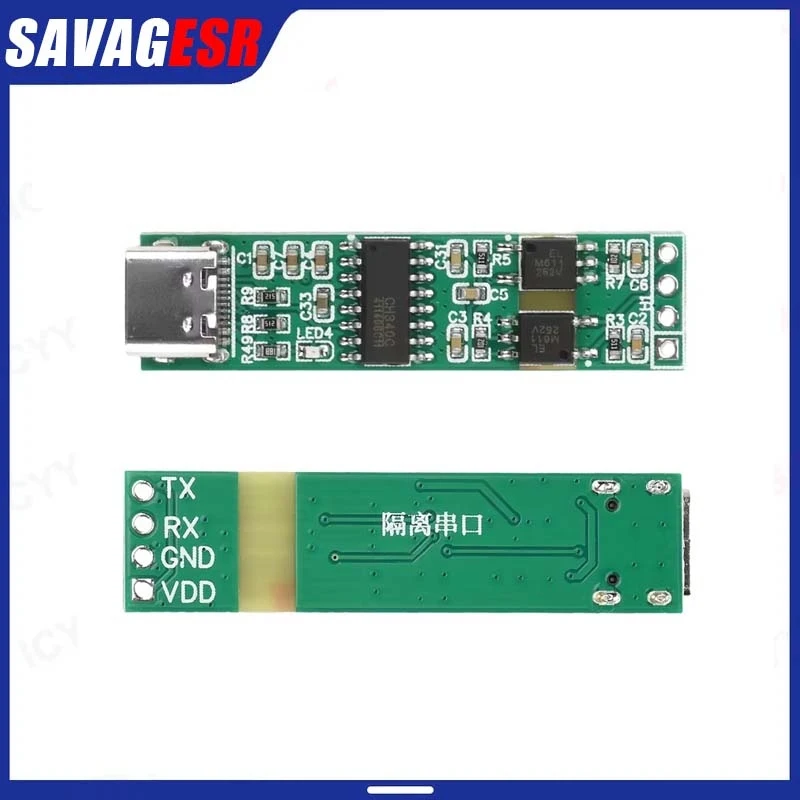 UART CH340 high-speed isolation USB to TTL serial port optoelectronic isolation module Type C interface 3.3V/5V