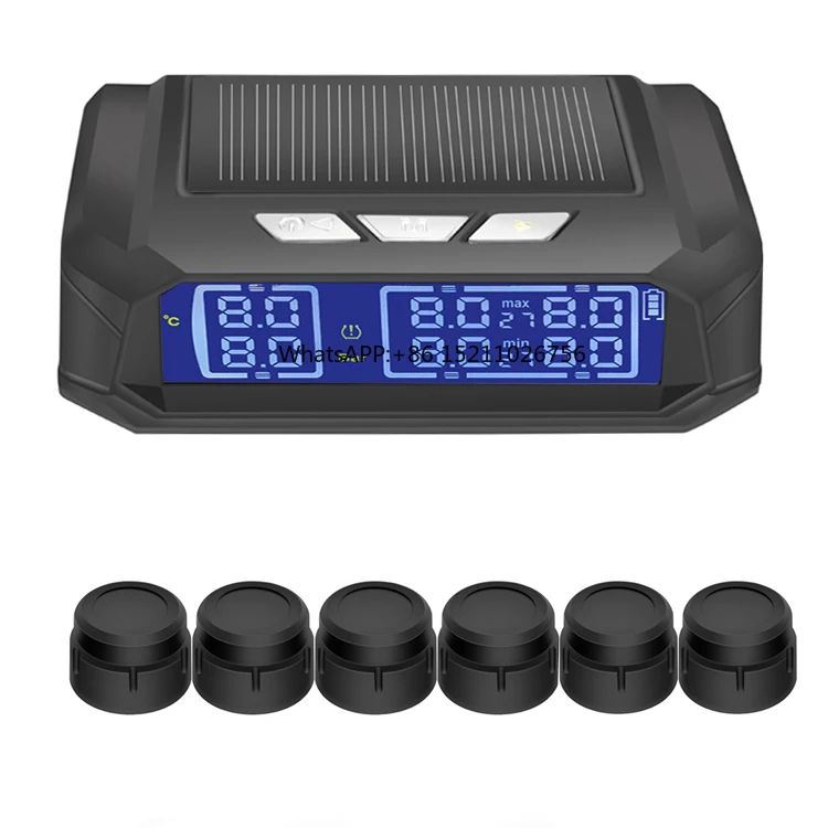 OEM tire pressure monitoring system tire pressure detector 433M high-definition display of 6 wheels