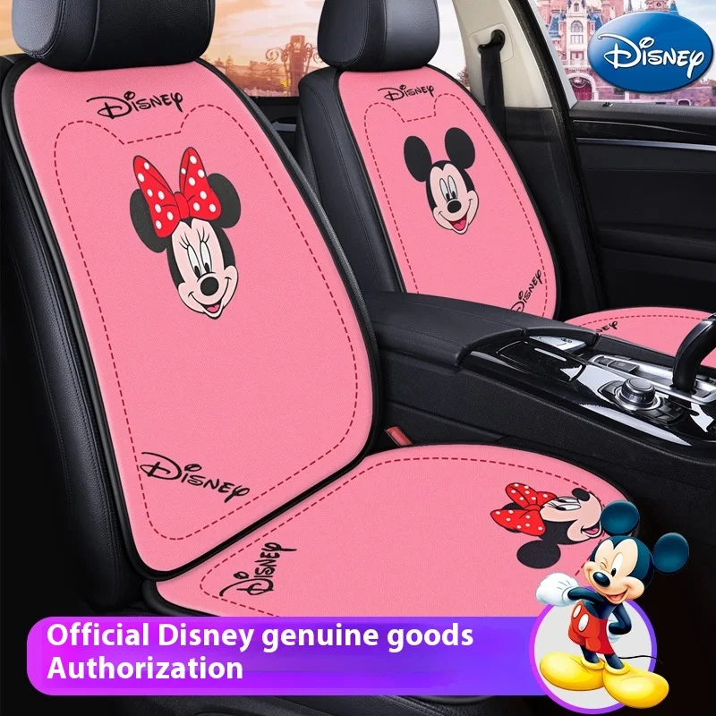 Cute Disney Mickey Minnie Car Interior Seat Cushion All-season Anti-slip Car Accessories Ladies Seat Cover Car Cushion Gift