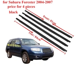 4 Piece Black Outside Window Glass Rubber for Subaru Forester 2004-2007 Weatherstrip for Ranger Glass Outer Laminate 61280-SA010
