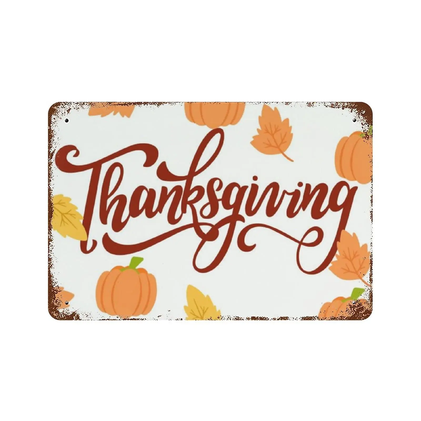 Металлический знак в виде листа тыквы на День Благодарения в стиле ретро домашняя бармена пещера металлический жестяной знак Искусство Украшение стен 12x17 дюймов