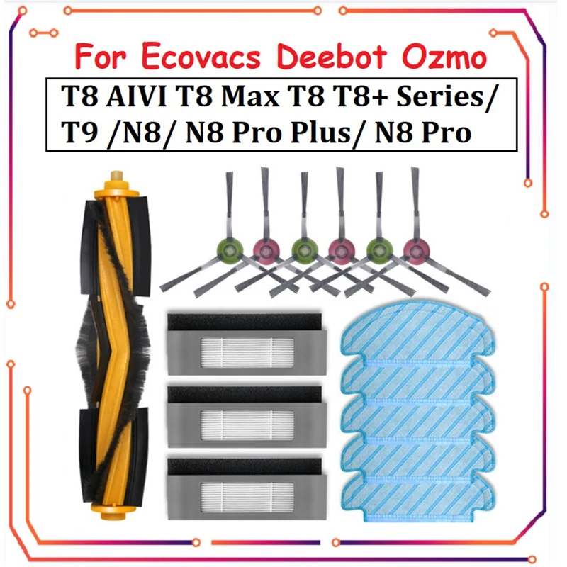 Piezas de Robot aspirador Ecovacs Deebot Ozmo T8 AIVI T8 Max T8 T8 + Series/ T9 /N8, N8 Pro Plus/ N8 Pro