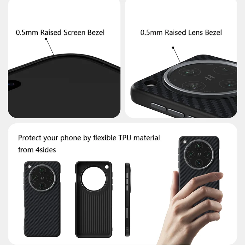 For Oppo Find X8 and X8 Pro Case Drop Test Magsafe Slim Grip Rigid Magnetic Wireless Charge Carbon Fiber Oppo Find X8 Case Cover - Image 3