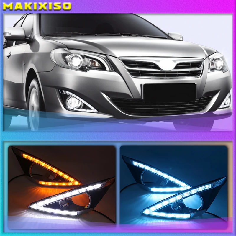 

2PCS LED Daytime Running For Toyota Corolla 2013 2014 Super Brightness 12V Car LED DRL Waterproof ABS Daylight Bulb