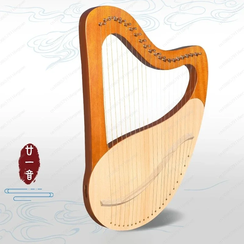 

21-струнная лира-арфа — портативная мини-поезлость для взрослых начинающих, деревянная арфа из лиры ручной работы, уникальный подарок для музыкального инструмента