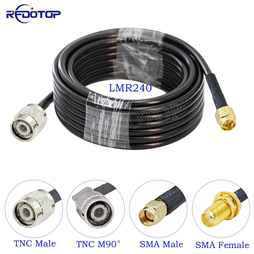 

LMR240 TNC Male Plug to SMA Male / Female Connector 50-4 Cable Low Loss 50ohm 50-4 Pigtail Jumper RF Coaxial Extension Cable