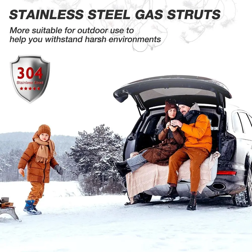 زوج من 20 دعامة غاز من الفولاذ المقاوم للصدأ سعة 40 رطلًا لفتحات القوارب وأسرة RV وأسرة الشاحنات والمزيد #6