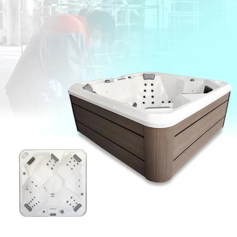 Customized 5 Person Modern Style Acrylic Outdoor Hot Tub Spa with Hydro Massage Function for Home Patio Leisure