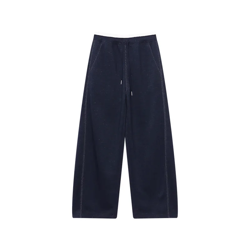 Pant Women Wide Leg Long Pants High Waist Straight Trousers Streetwear Elegant Tracksuit Thick Work Casual Capris Autumn Winter